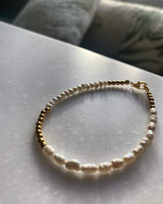 Pearl and Gold Vermeil bracelet